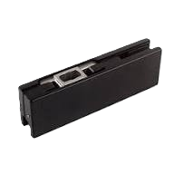 herraje de para puerta flotante a cierre de piso negro 