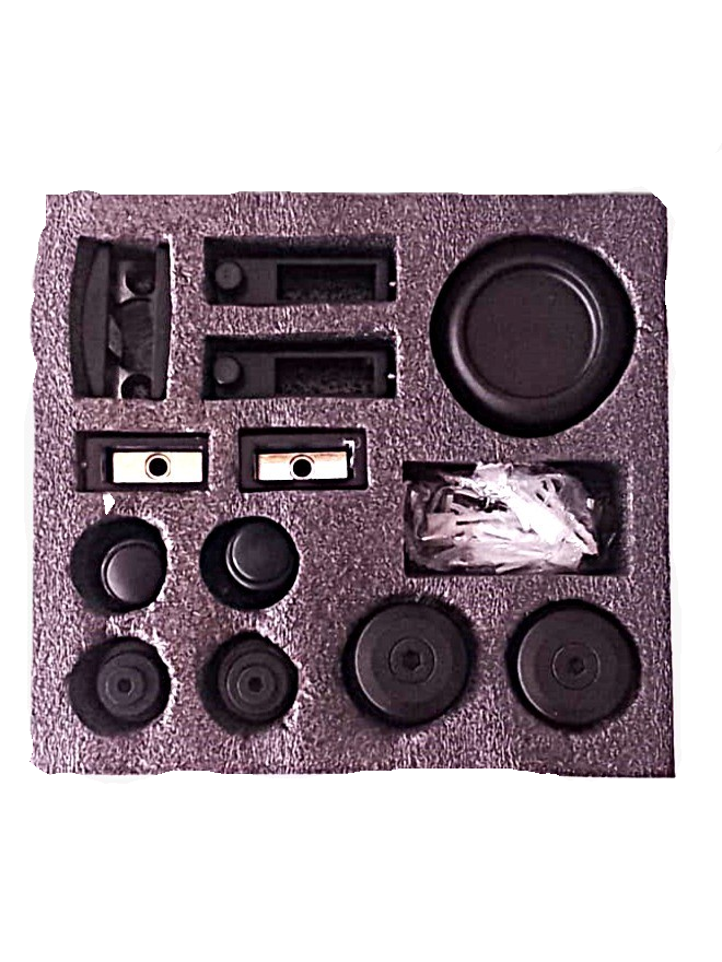 Herraje De Slider Para Riel Negro rectangular 201