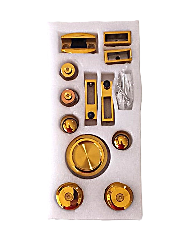 Herraje De Slider Para Riel rectangular Dorado 304