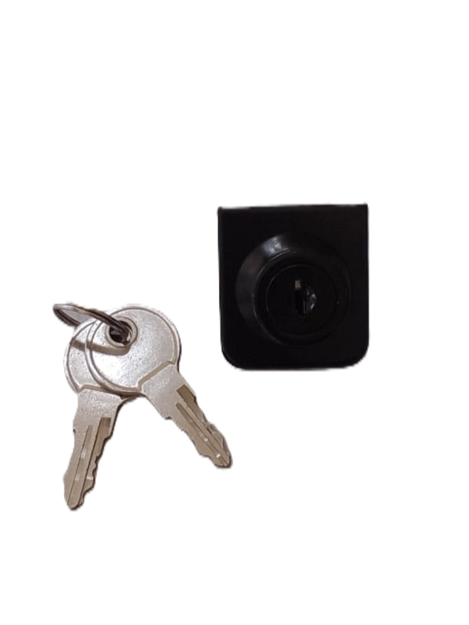 Llavin de Vitrina Negro de Una hoja Para Vidrio de 1/4 